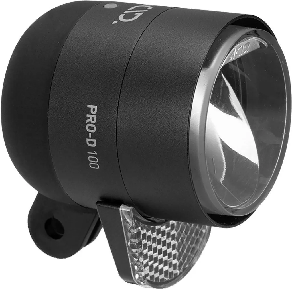 Feu avant vélo pour dynamo Acid Pro-D 100 lux argenté haute sécurité