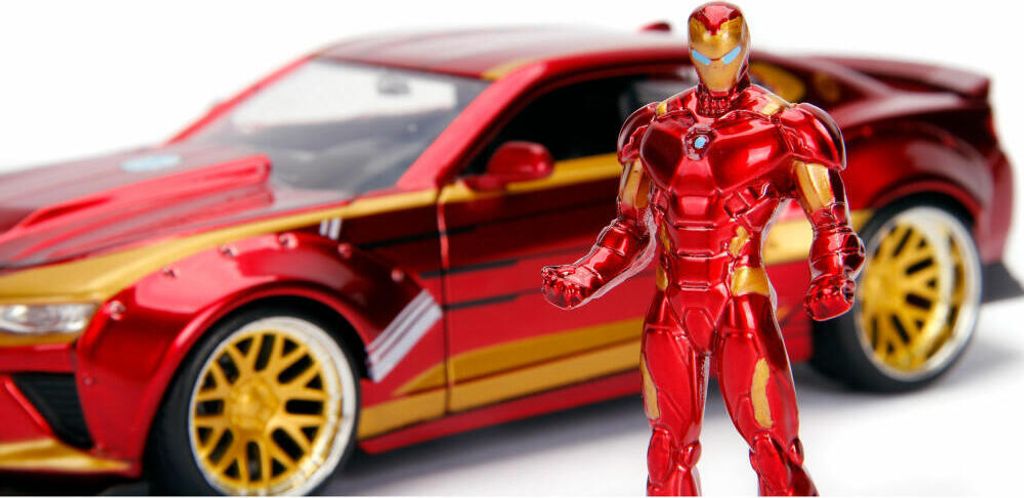 Jada Toys 253225003 - Marvel Ironman 2016 Chevy Camaro SS 1:24, Die-Cast Vehicle