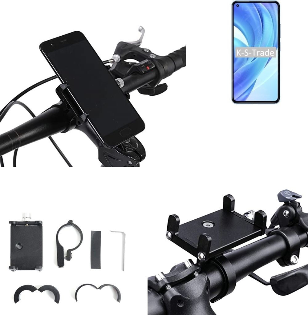 K-S-Trade Handyhalterung für das Fahrrad kompatibel mit Xiaomi Mi 11 Lite IN Halter Lenkstange Fahrradhalterung Motorrad Bike Mount Befestigung
