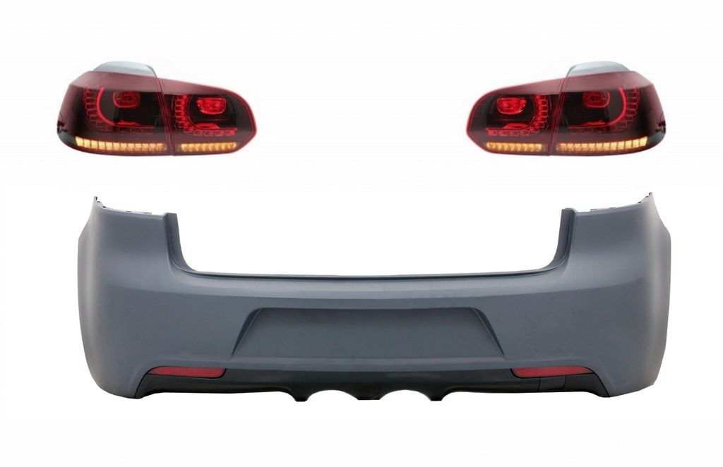 Stoßstange & Rückleuchten LED Wenden Statisch für VW Golf VI 2008-2013 R20 Look