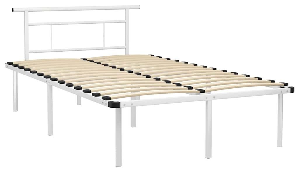 vidaXL Posteľný rošt biely kov 120x200 cm Obrázok produktu 