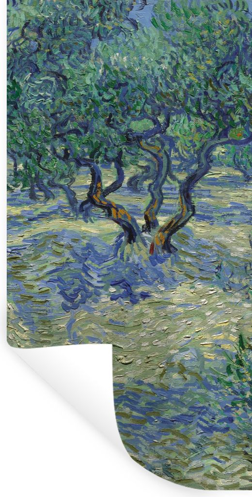 MuchoWow Wandtattoo Wandsticker Wandaufkleber Der Olivenhain - Vincent van Gogh 60x120 cm Selbstklebend und Repositionierbar - Selbstklebend - Fo...