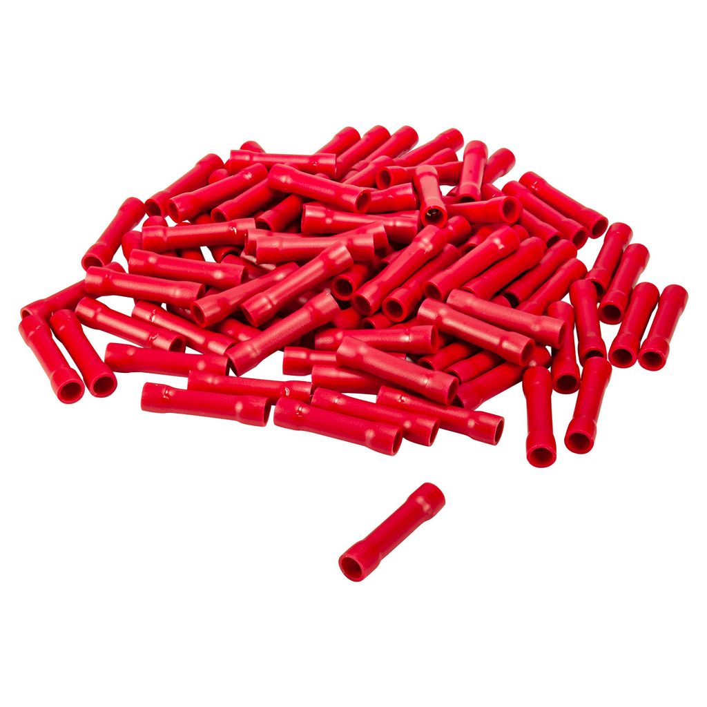 Serienverbinder Stoßverbinder Kabelverbinder rot, Kabel bis 1,5qmm, 100 Stück