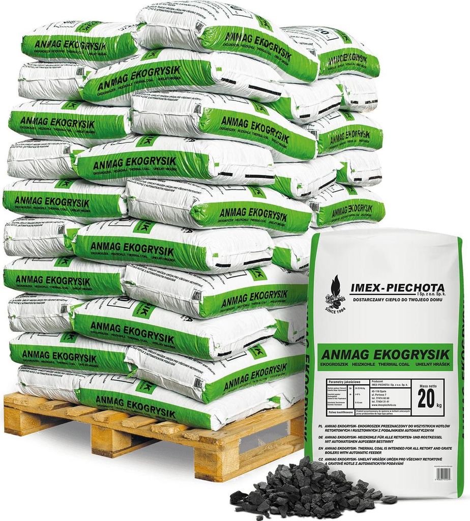 ANMAG Steinkohle 5 - 15 mm 20kg x 50 Sack 1000kg Palette Produktbild 