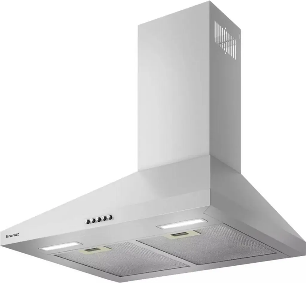 Hotte murale inox Brandt BHP4612X 60cm : fini les odeurs avec 624 m3/h