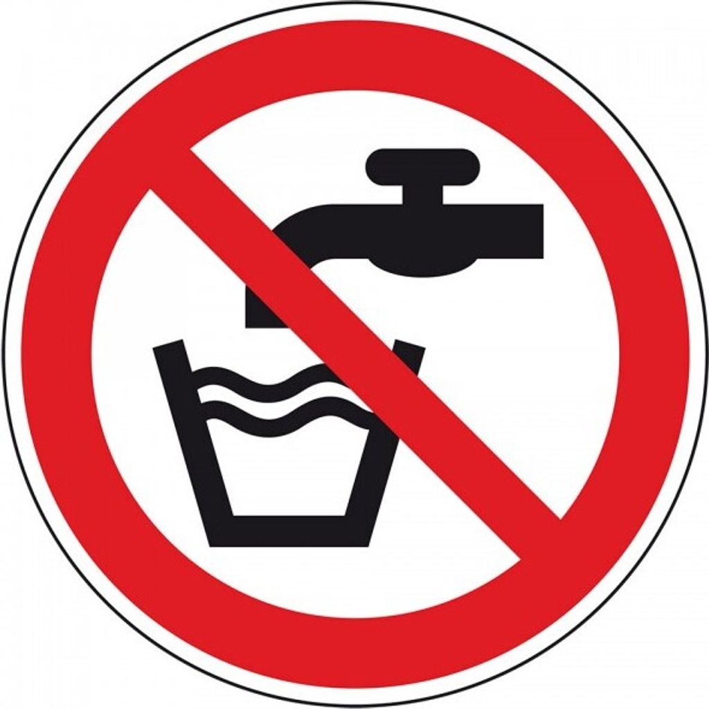 Dreifke Aufkleber (Folie) "Kein Trinkwasser", Ø10cm, Folie selbstklebend, 1 ...