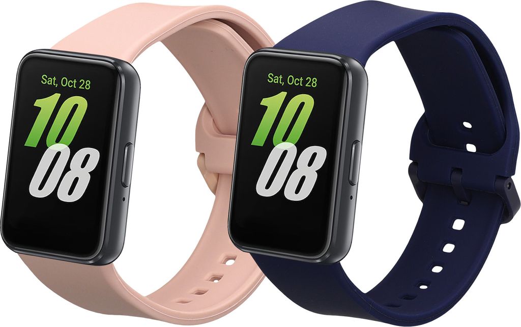 kwmobile 2x Sportarmband kompatibel mit Samsung Galaxy Fit 3 Armband - Fitnesstracker Band Set aus TPU Silikon