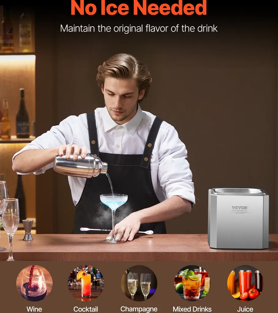 Machine à Givrer les Verres pour Cocktail et Champagne Éclairage LED - 3