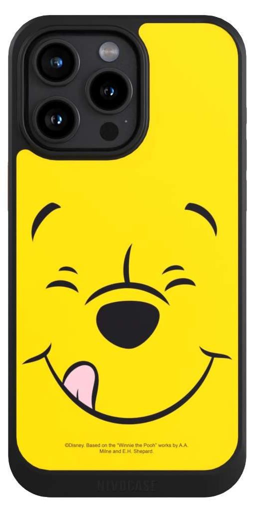 NIVOCASE Hülle für Apple iPhone 15 Pro Max Handyhülle NIVOcore Case Schwarz Disney Offizielles Lizenzprodukt Winnie Puuh