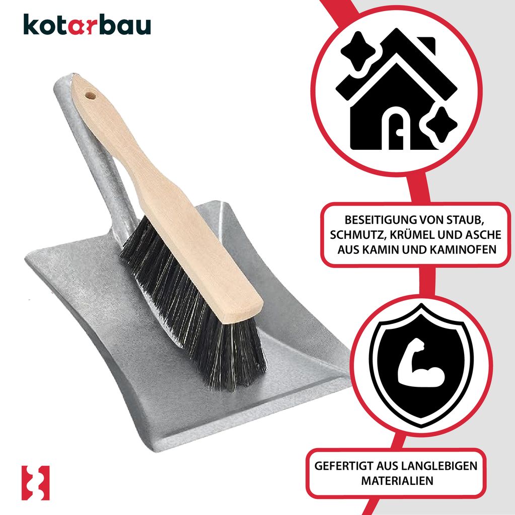 KOTARBAU® Kehrgarnitur 2 tlg. Kehrblech und Handfeger Produktbild 5