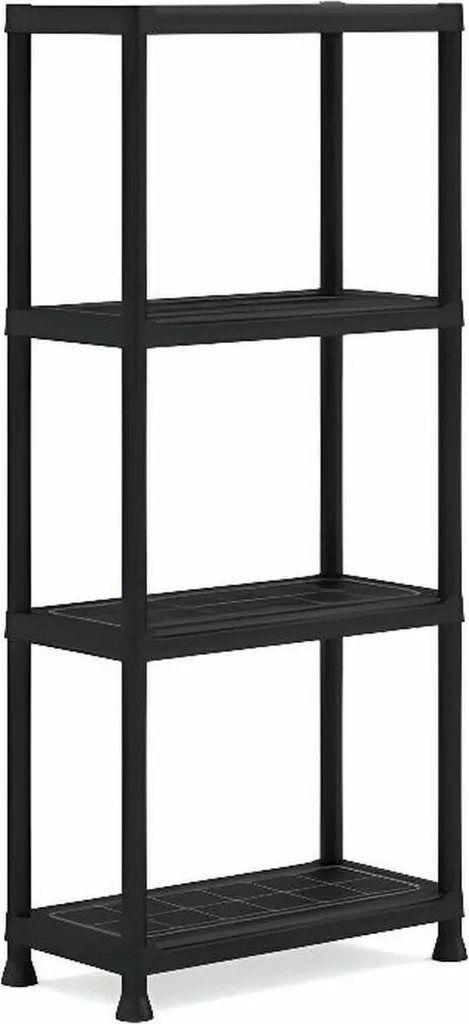 Étagère de rangement en résine noire KIS 5 niveaux pour atelier