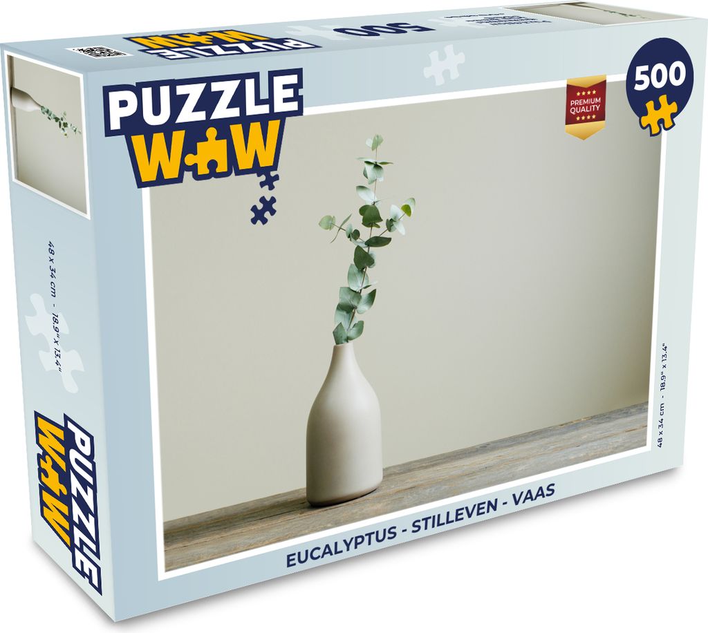MuchoWow Puzzle 500 Teile Eukalyptus - Stilleben - Vase - 500 Teile - Kinder - Selberbauen - Puzzlespiele