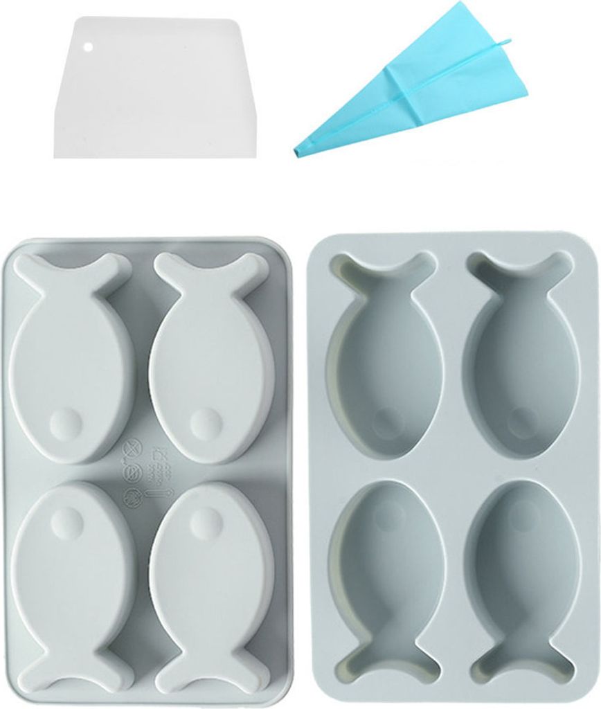 Packung Mit 2 Niedlichen Mini-Fischen Für DIY Cupcake Cake Topper Decor Gum Paste Mold Dessert Fondant Pudding Jelly Shots Crystal Handmade Candy ...