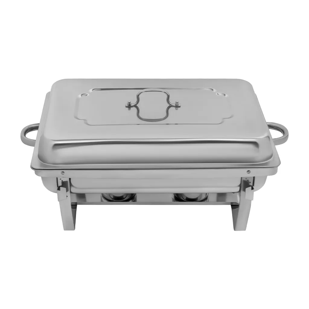Chafing Dish Inox 9L - Set de 2 Chauffe-plats Robustes pour Buffet Chaud