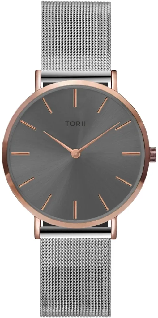 Montre Femme Argentée Inoxydable TORII - Ne Ternit Pas au Poignet