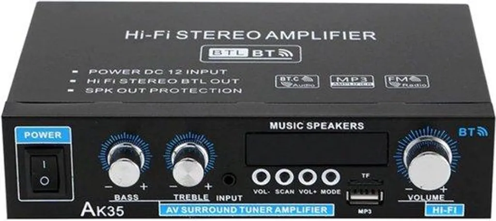 Amplificateur stéréo Bluetooth 400W idéal pour home cinéma et fête