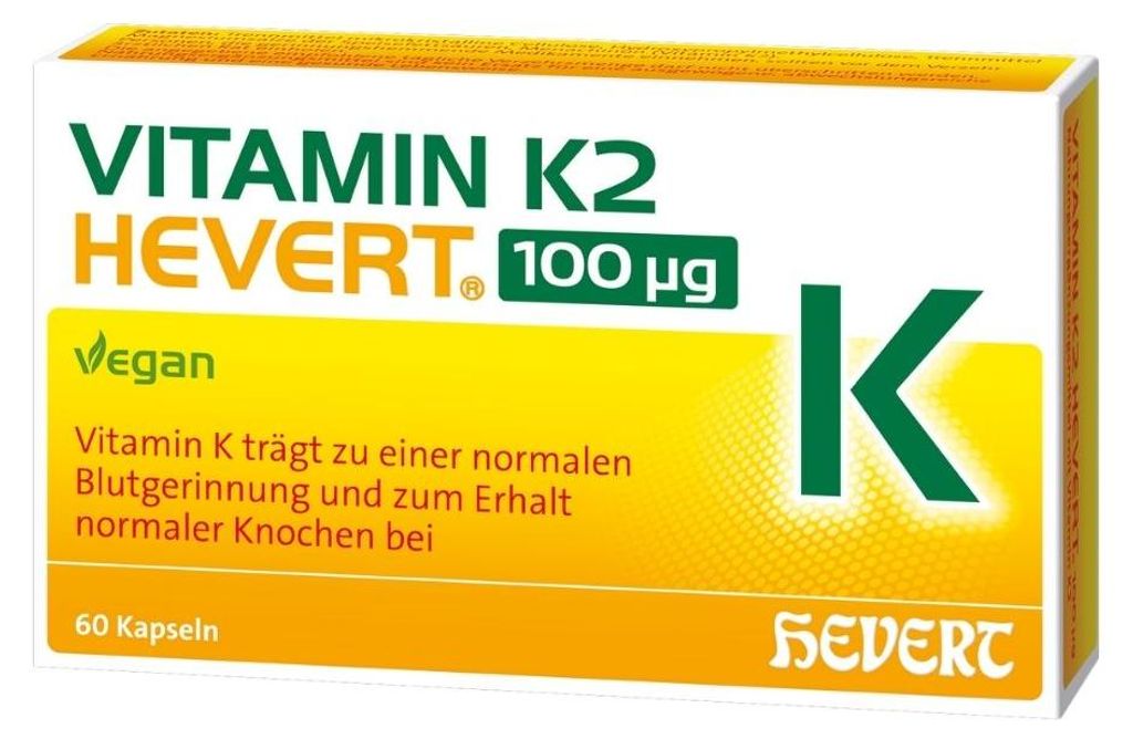 Witamina K2 Hevert, 100 µg, 60 kapsułek Zdjęcie produktu 
