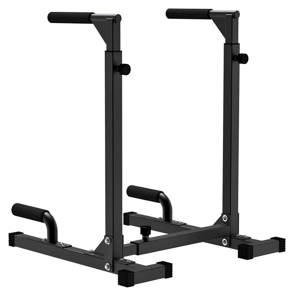 Verstellbare Dip-Station für Home Gym Fitness Calisthenics Ausrüstung, multifunktionales Krafttraining, Dip-Ständer mit Push-Up-Stange für Triz...