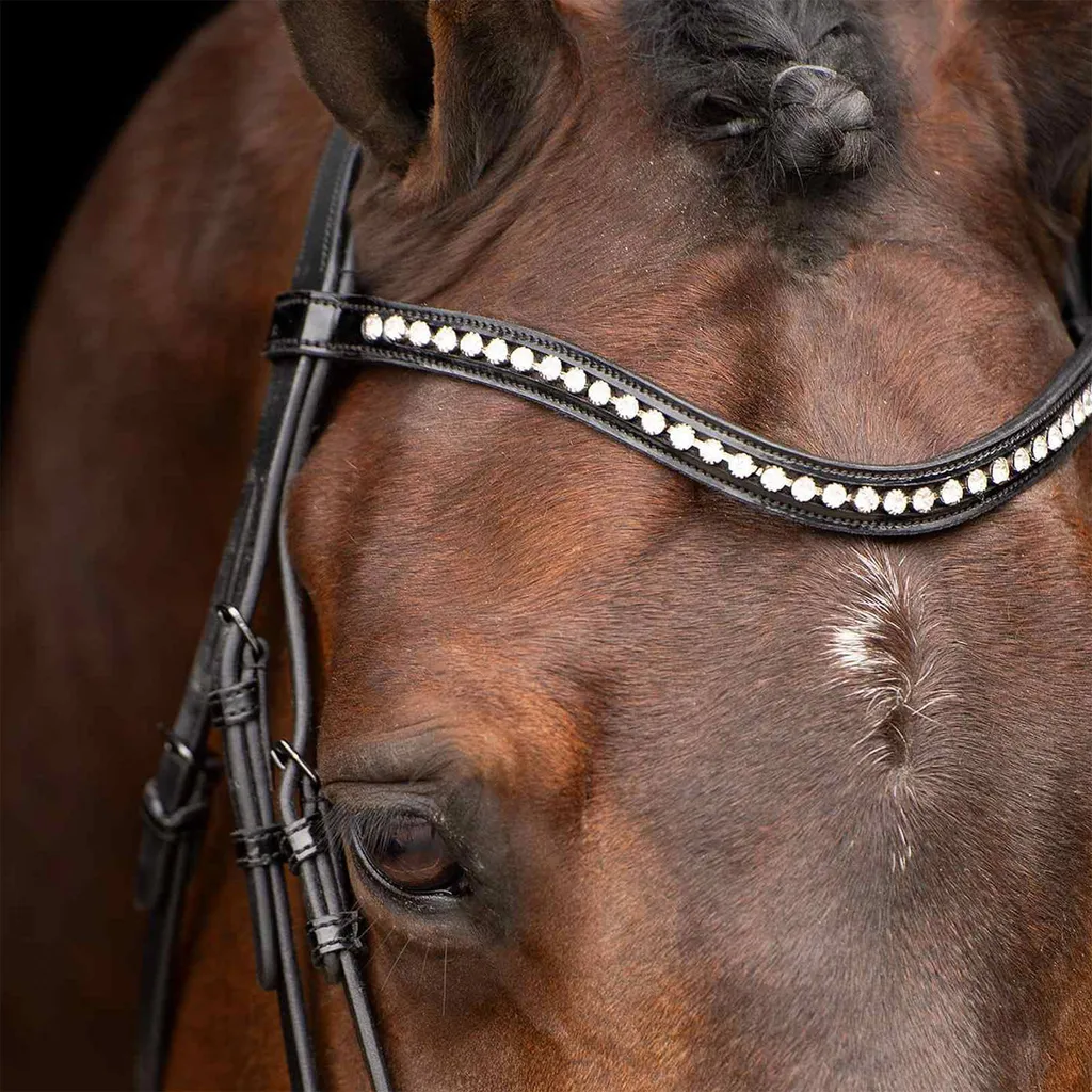 Bridon Anti-Pression Imperial Riding IRHAthena Noir - Confort Nuque Cheval