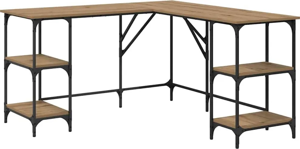 Scrivania Rovere Artigianale SYFAX™ 139x139x75 cm | Scrivania Angolare