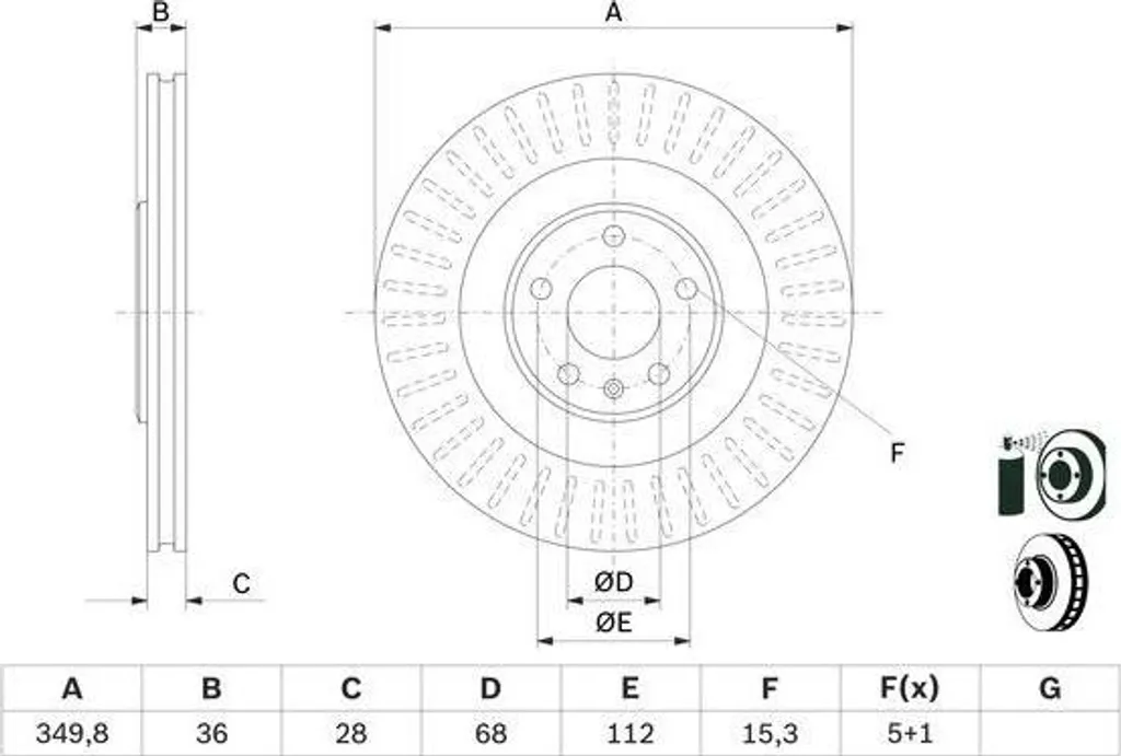 Disque de Frein à Haute Performance Arrière Audi Q7 3.0 4.0 TDI 2015-2023