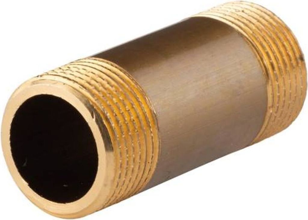 Messing Gewinde-Fitting Distanz Doppelnippel 3/4'-3/4' L= 60 mm, schwere Ausführung