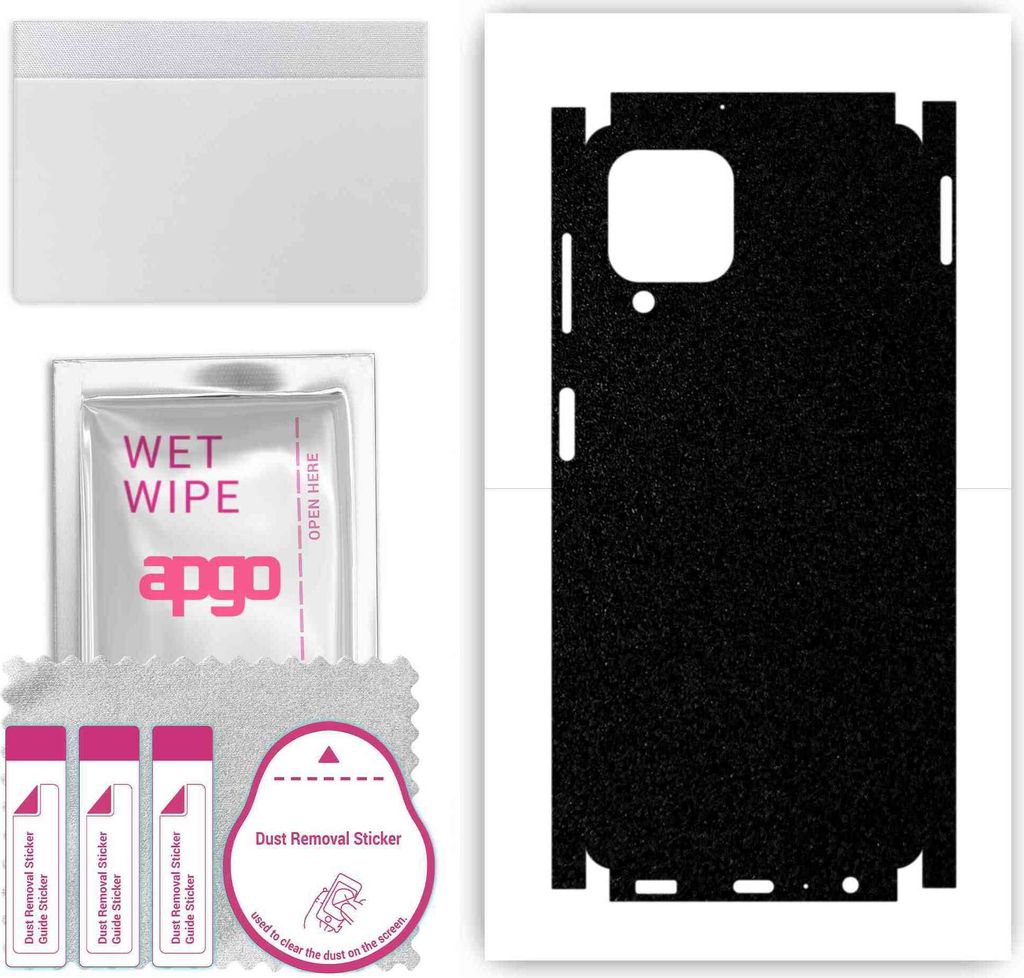 apgo Rückseite + Seiten Schutzfolie, Skin, kompatibel mit Samsung Galaxy A22, Hinten Displayschutzfolie aus Vinylfolie, kratzfest, einfache Montag...