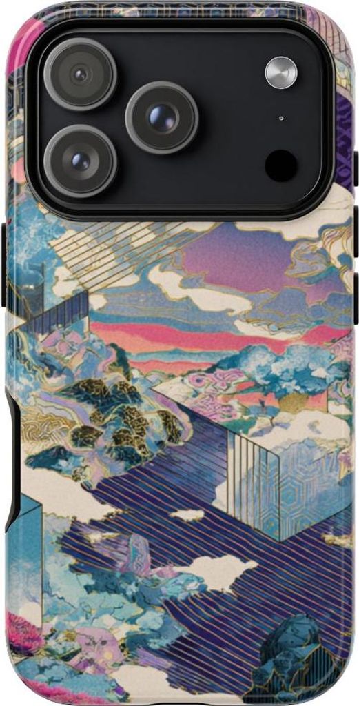 Abstrakte Landschaft mit rosa Bäumen – Hülle Kompatibel mit iPhone 17 Pro