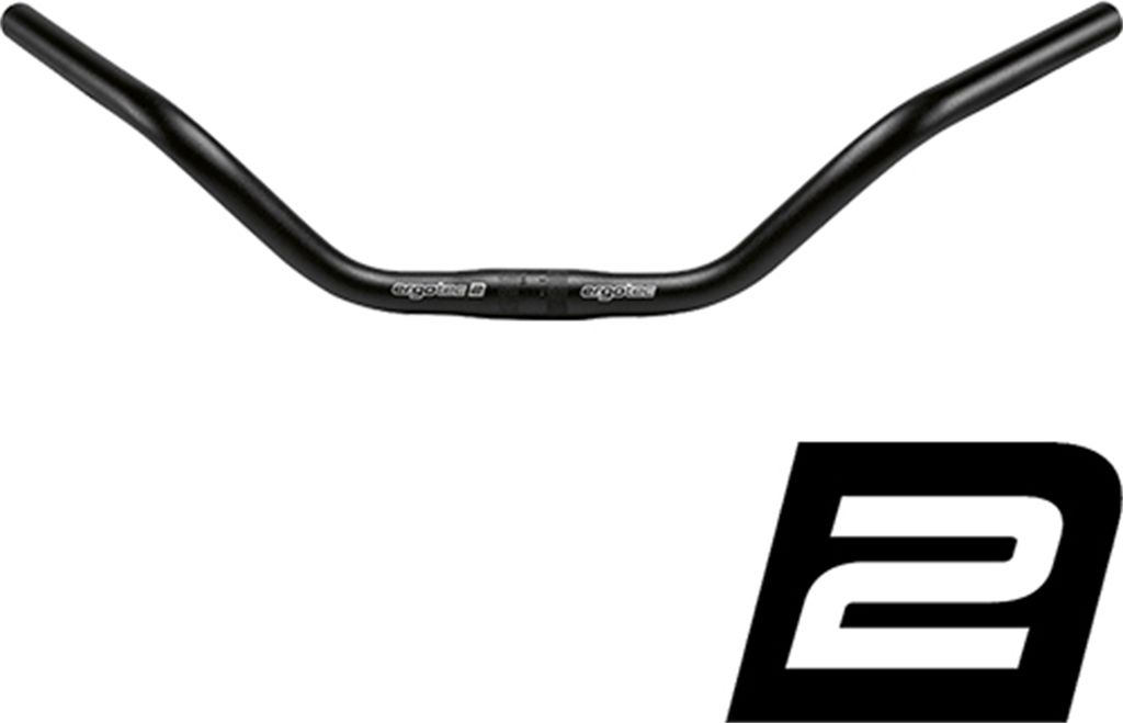 Ergotec Bügel CRUISER, 52°, Ø = 25,4mm, Aluminium, schwarz, Produktbild 