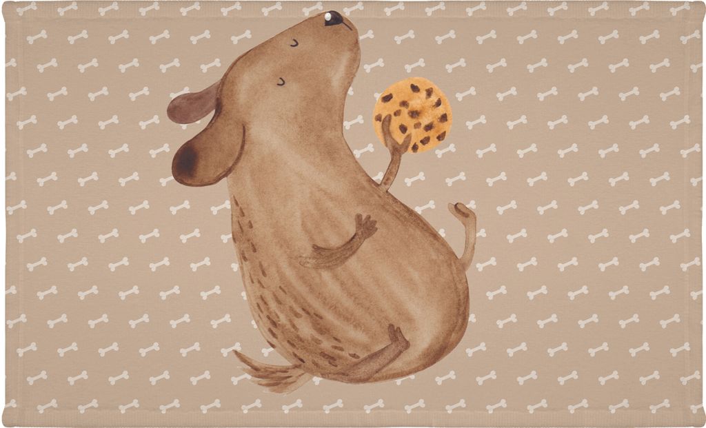 Mr. & Mrs. Panda Handtuch Hund Keks - Hundeglück - Geschenk, glücklich, Hundekekse, Leckerli, Flauschtuch, Hungrig, Sprüche, 50x100, kleines, H...