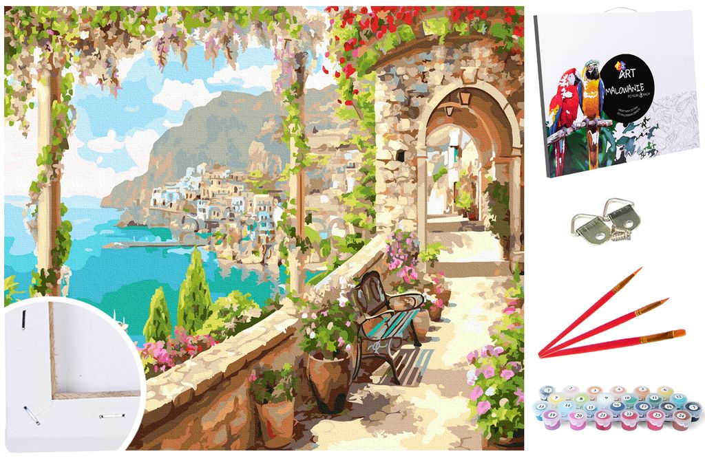 Malen nach Zahlen Set Gemälde 40x50cm auf dem Rahmen - Garden of Eden Path