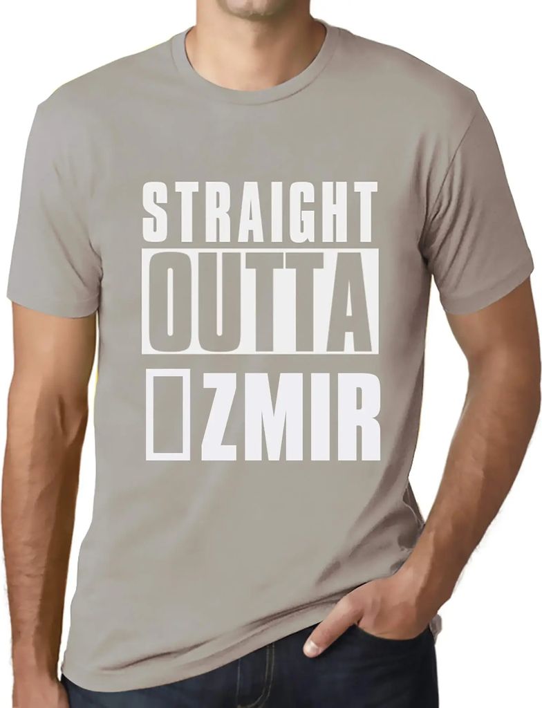 Herren Grafik T-Shirt Direkt aus İzmir – Straight Outta İzmir – Öko-Verantwortlich Vintage Jahrgang Kurzarm Lustige Druck Geburtstag Gesche...