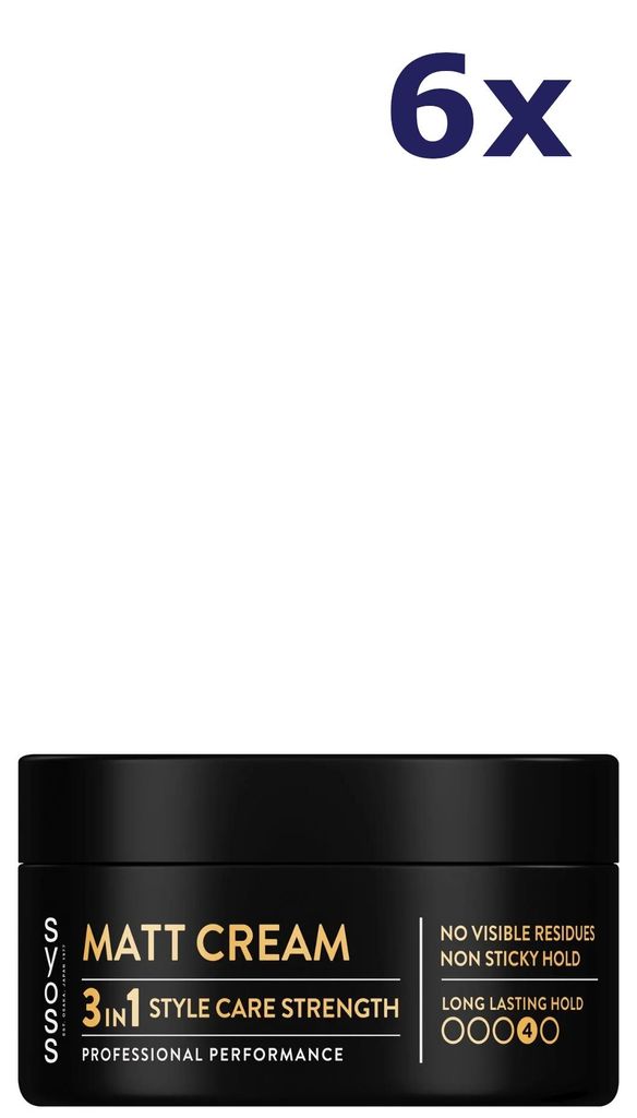 6x Syoss Styling Matt Cream 100 ml