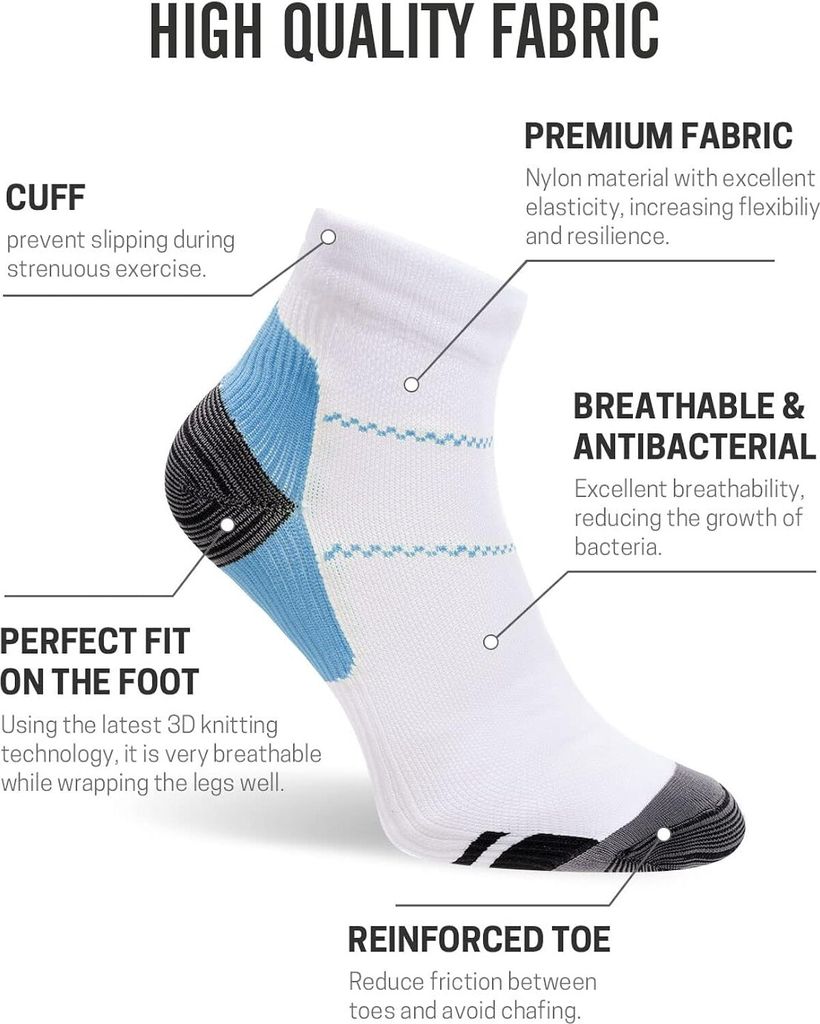 Chaussettes De Contention - Bandage Cheville Et Pied - Unisexe - Neuves