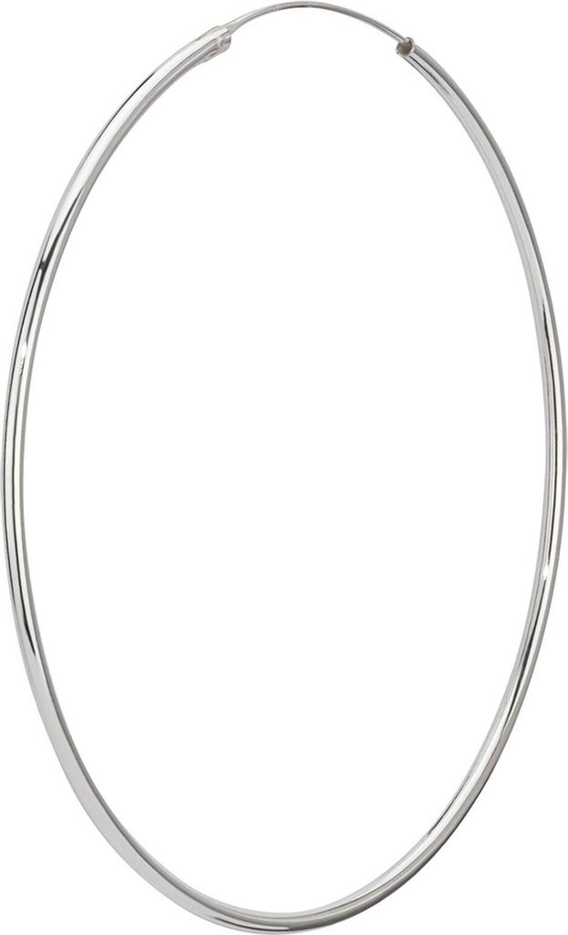 Single 925 Sterling Silber Creole Ohrringe Ohrschmuck Ohrhänger 80mm 7409