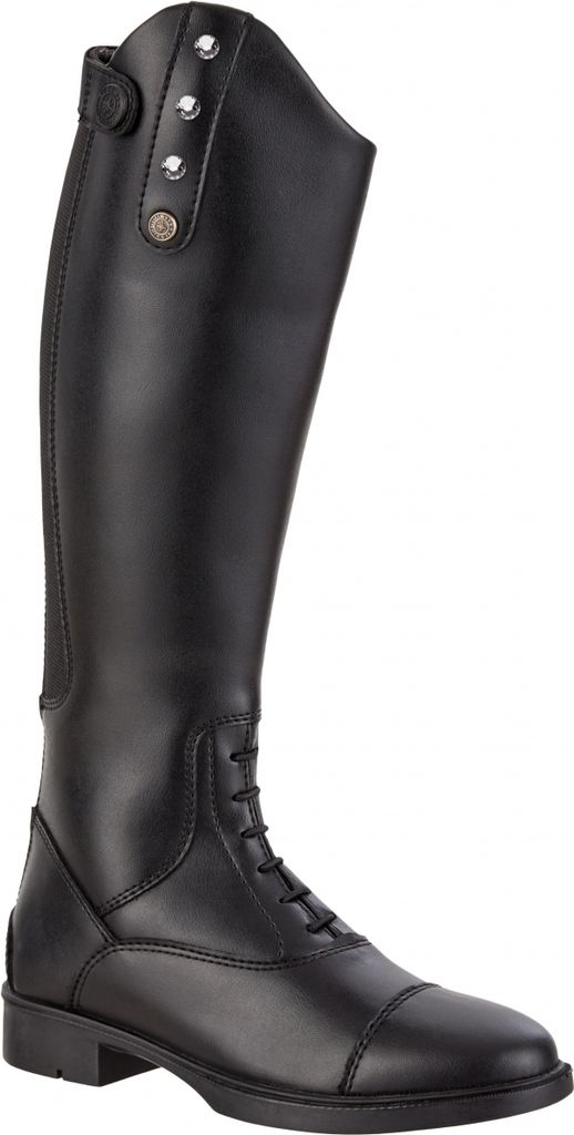 Suedwind Kinderreitstiefel Kids Fun GLITTER Winter Kunstleder schwarz gefüttert, Suedwind_Stiefel:40. W33/H48