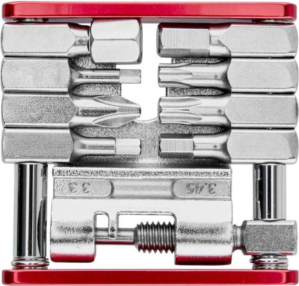 Outil multifonction vélo 16 en 1 Procraft Mini Advanced Rouge Argent