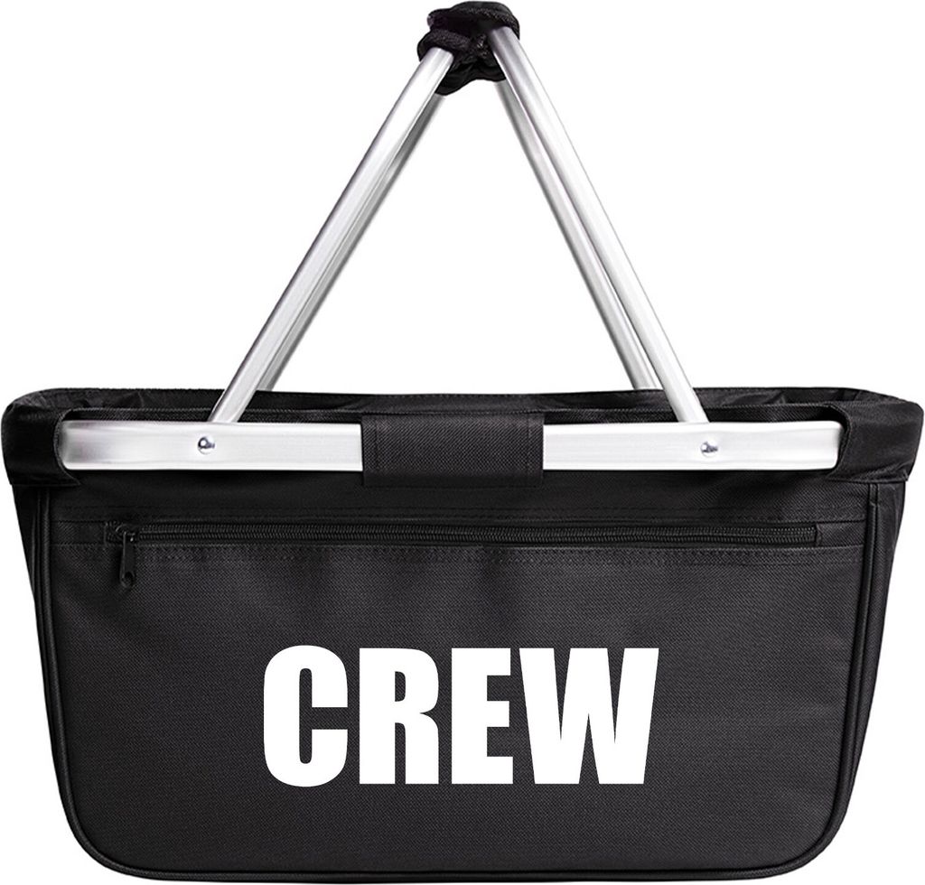 Huuraa Einkaufskorb Crew Schriftzug 20 Liter Black faltbarer Tragekorb Geschenkidee