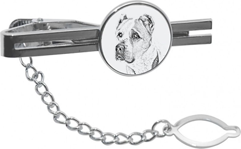 Mittelasiatischer Schäferhund, Zentralasiatischer Owtscharka - Krawattenklammer mit Hund, personalisierter Krawattenclip, einzigartiges Geschenk f...