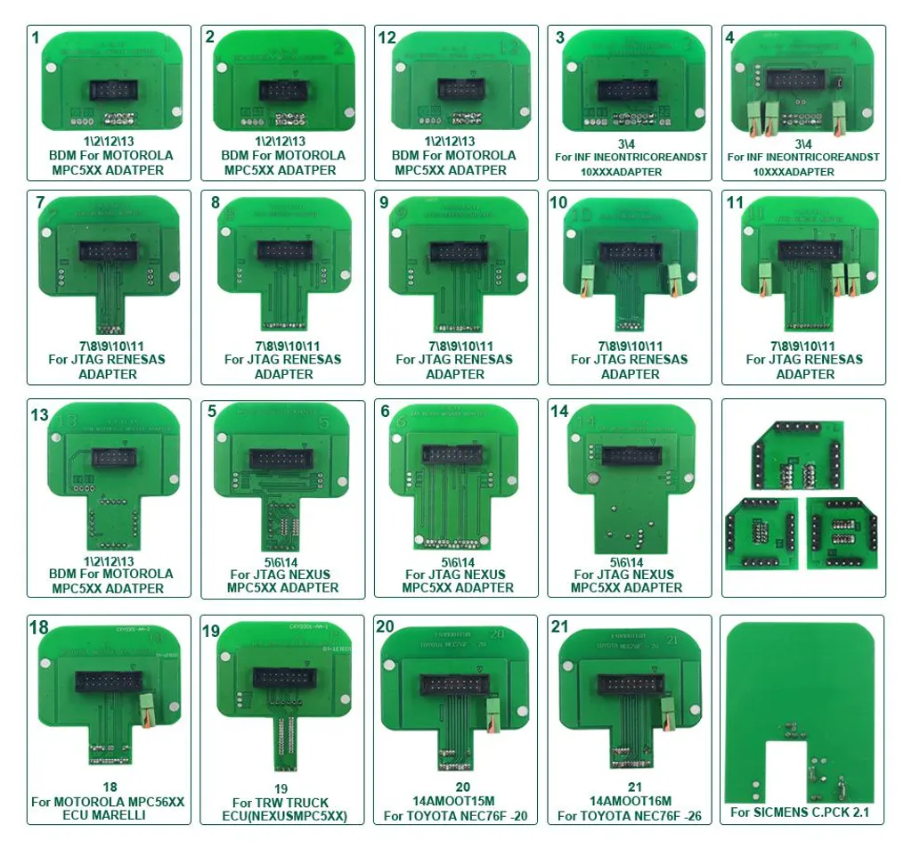 Adaptateur de programmation BDM 22 pièces pour éviter les soudures ECU
