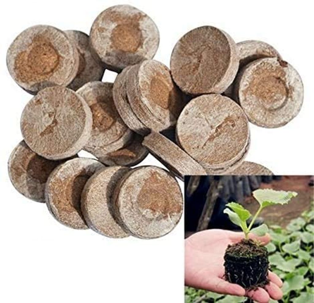 mit Nährstoff-Mix Anzucht Erde Kokos 50 Stück Kokoserde gepresst zur Pflanzen Anzucht Kokos-Quelltabletten Anzuchterde für Stecklinge 