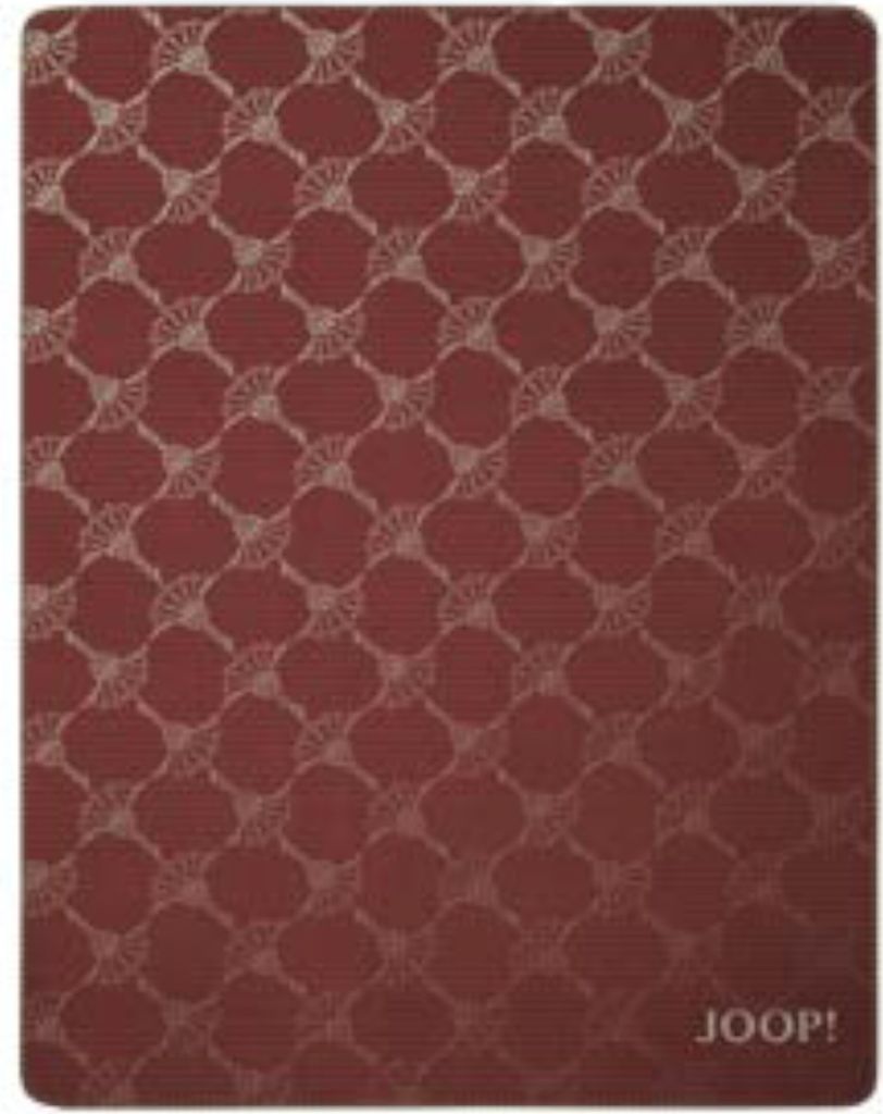 Plaid JOOP! Ornamento 150x200 Cm | Coperta Double-face In Jacquard, Mix Cotone E Poliacrilico | Sabbia Cielo