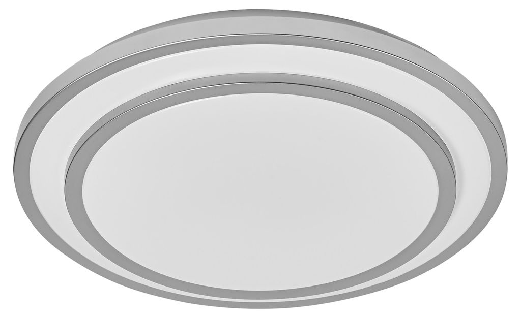 OSRAM LED-Deckenleuchte, 24W, 3000K, 1500lm, warmweiß, IP20, silber, Ø39 cm