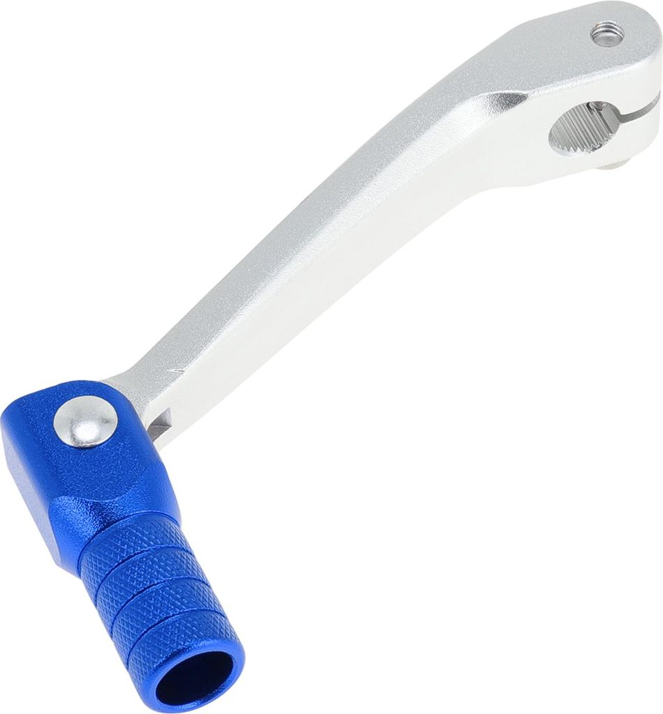 Faltbarer Motorrad-Schalthebel für Honda CRF150F 2003-2017 Aluminiumlegierung Pedal-Schalthebelarm Silber Ton Blau Kopf