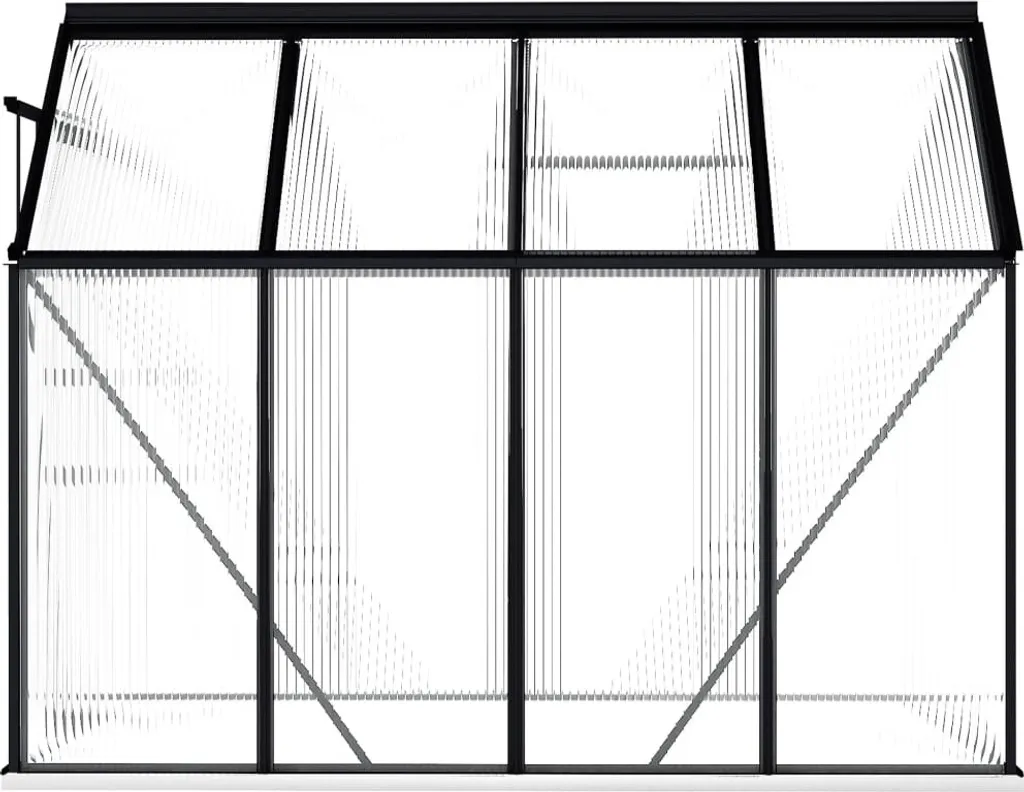 Serre de jardin en aluminium et polycarbonate 4,75 m² avec embase fixe - 4