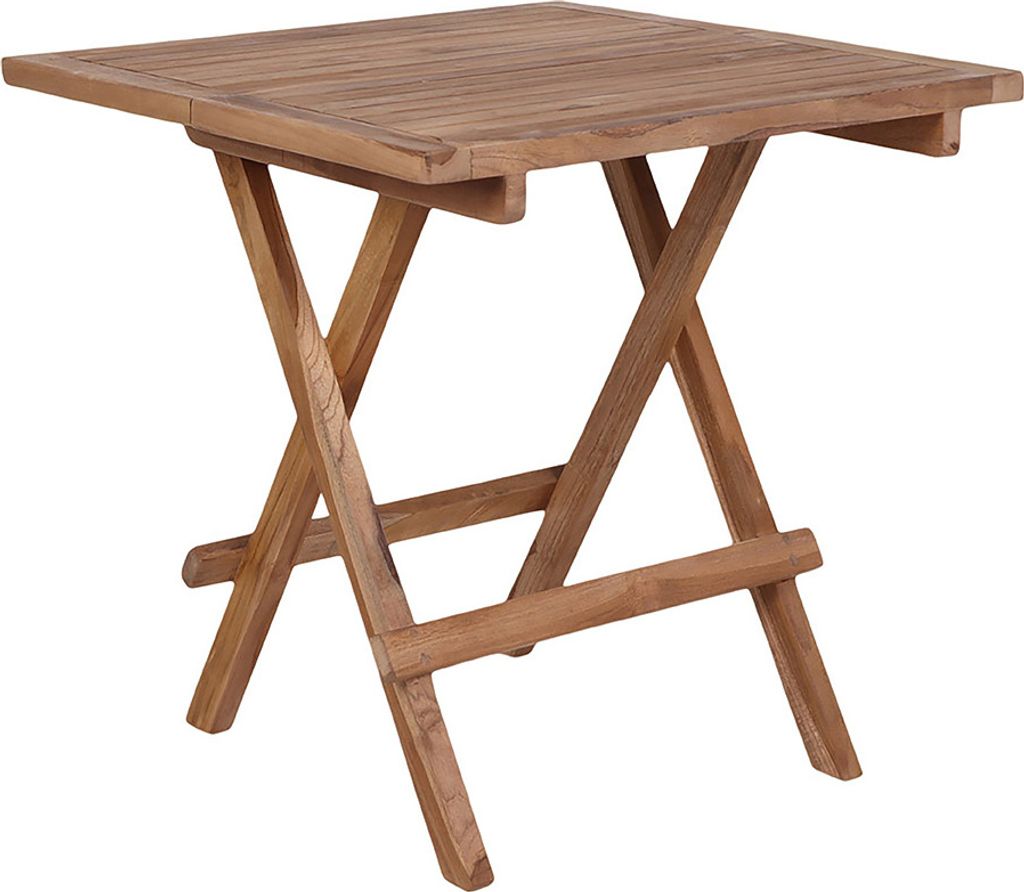 Bine kleiner Gartentisch 50x50 cm Teakholz massiv.