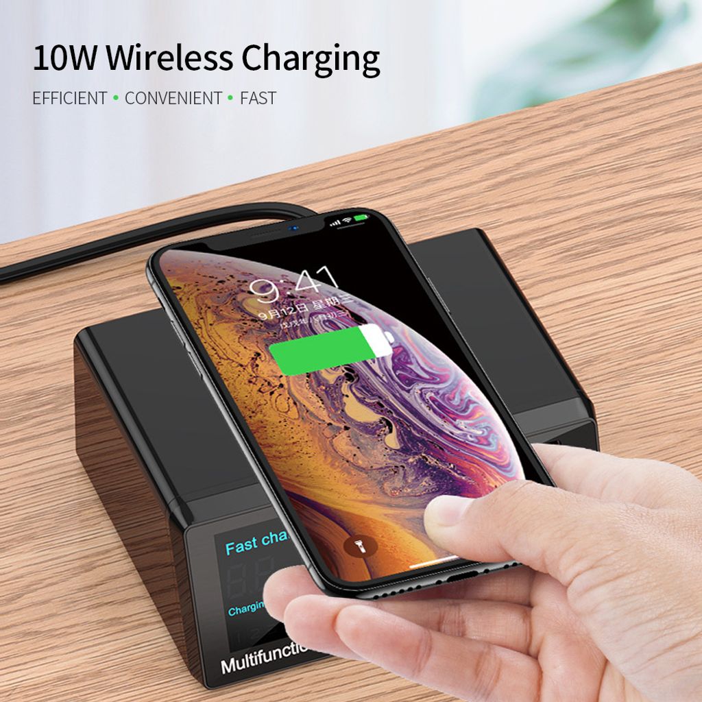 X9 8 Port Wireless USB Ladegeraet Schnellladung PD + QC3.0 Produktbild 9