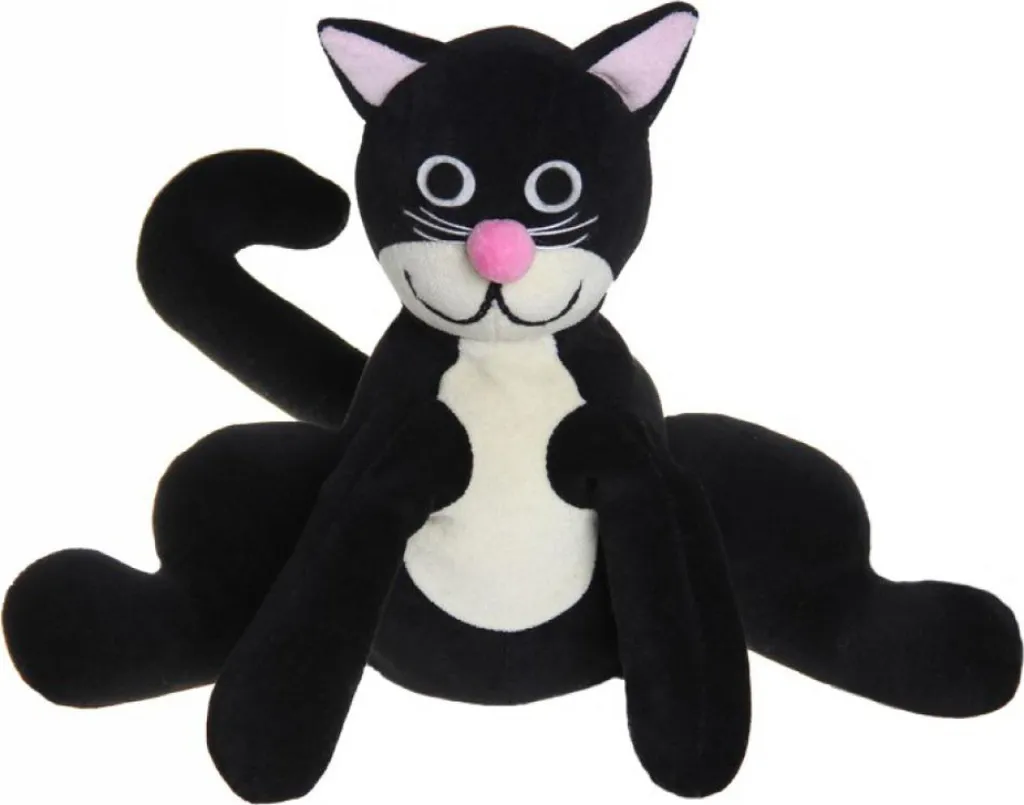 Poupée de chat XL en coton bio - Peluche chat blanc géante et souple