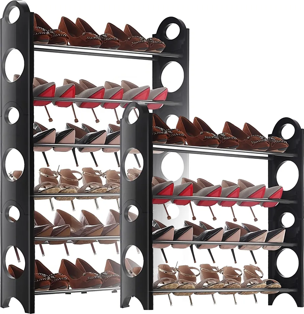 Rangement de chaussures inox 4 étages robuste et compact 63cm Retoo