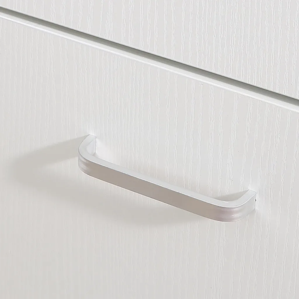 Bureau d'Angle Blanc 117 cm : Solution Gain de Place pour Rangement - 8
